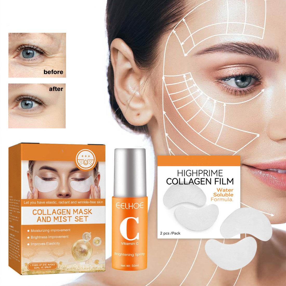 Collagen Eye Mask Spray Set - YN