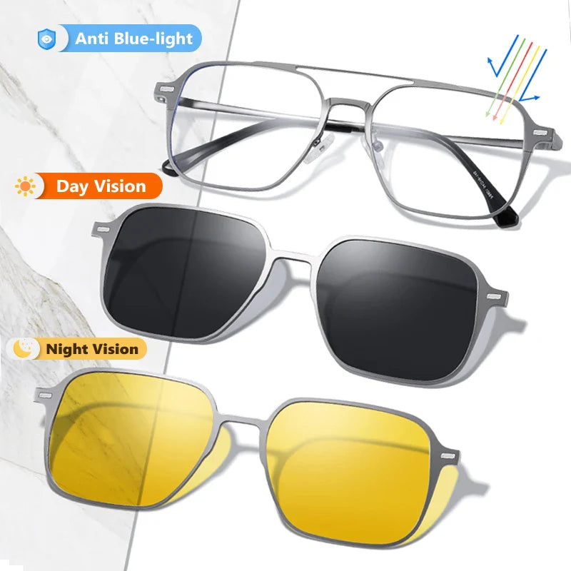 3-in-1 Polarized Magnetic Sunglasses